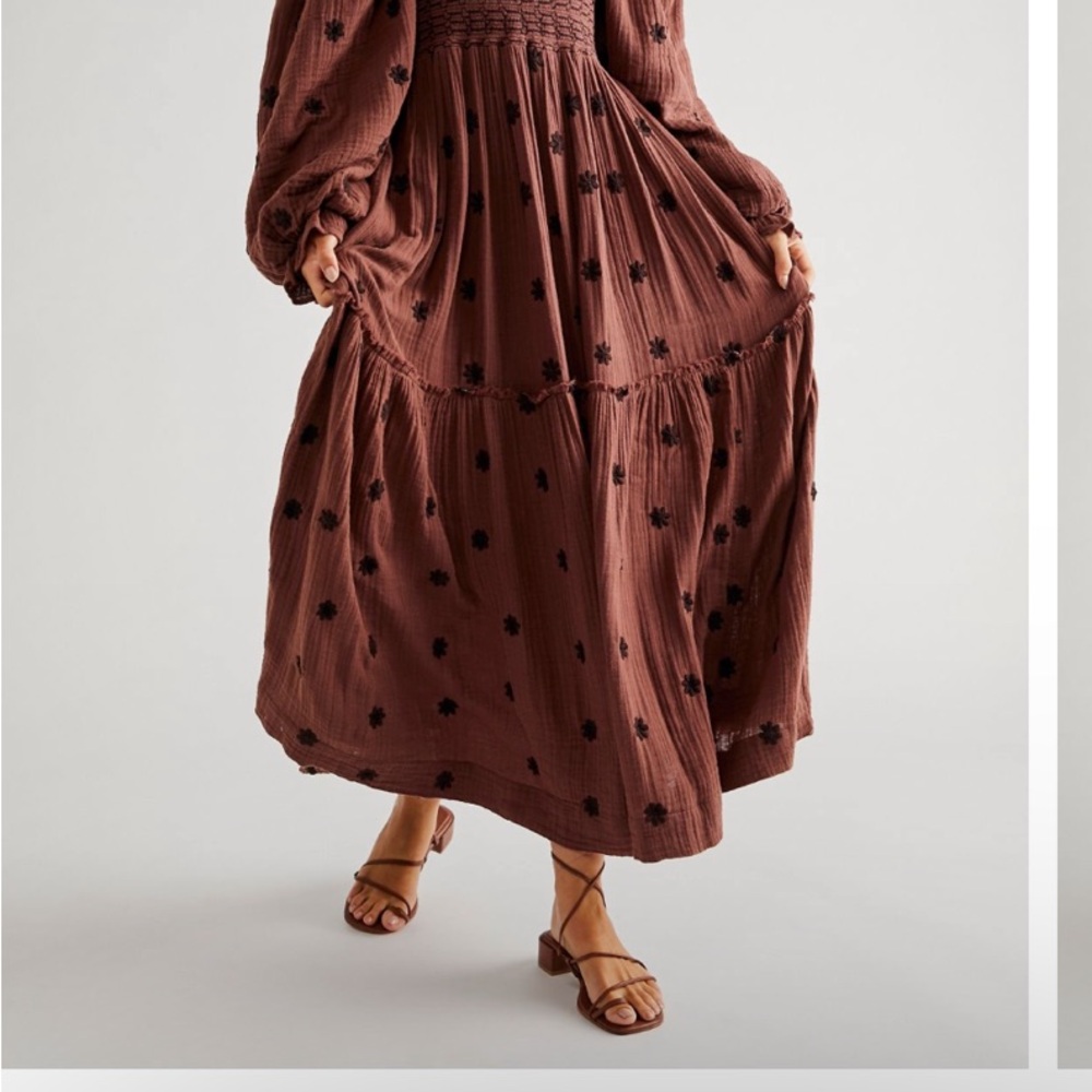 Dahlia embroidered Maxi dress